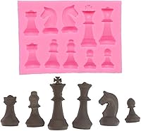Vista 2 de Molde de ajedrez Fondant Cake Chocolate Moldes de silicona Caballero Rey Reina Jabón Arcilla Molde