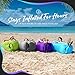 Nevlers Blue & Gray Inflatable Lounger 2 Pack | 210T Polyester Inflatable Couch | No-Pump Portable Hammock Blow Up Couch | Inflatable Chair Camping Furniture w/ 450lbs. Cap., Pockets & Matching Bag