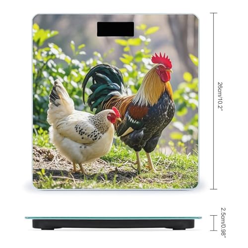 Báscula Digital de Vidrio Templado Rooster and Hen miniatura 2