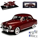 Aus Metall mit Plastikteilen, öffnenden Türen, Motorhaube, Heckklappe, drehbaren und lenkbaren Rädern.