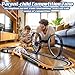 Slot Car Race Track Sets for Boys,Race Car Track with 4 High-Speed Slot Cars,Battery or Electric Car Track,Dual Racing Game Lap Counter Track Sets,Toys Gifts for Boys Girls Ages 4 5 6 7 8-12