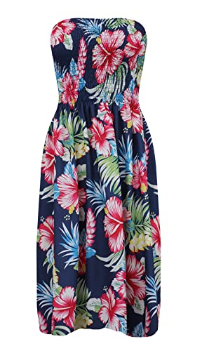 Image of Zyyfly Womens Summer Beach Dresses Strapless Cover Ups Dress Tube Top Sundresses