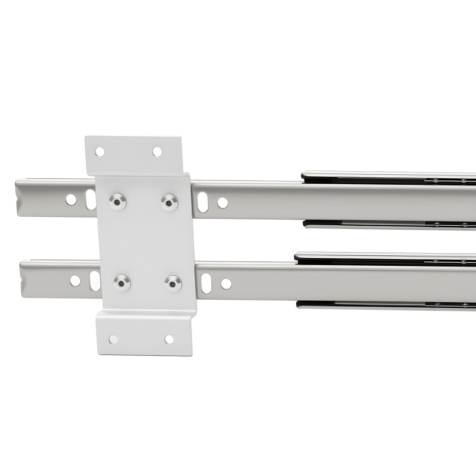 Hosenauszug Edelstahl Hosenaufhängung für Kleiderschrank 46cm Ausziehbar Hosenständer für Kleiderschrank Hosenbügel mit rutschfeste Beflockung Herausziehen Hosenhalter 9 Positionen (Links)