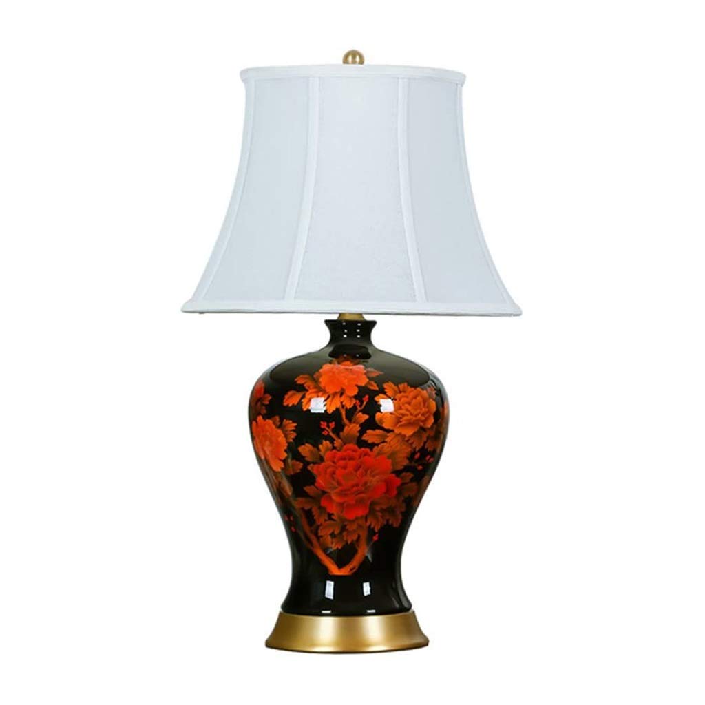 Lampa stołowa Ceramiczna lampa stołowa Moda Śliczna nowoczesna dekoracja Prosta ciepła lampa stołowa do sypialni Lampka nocna
