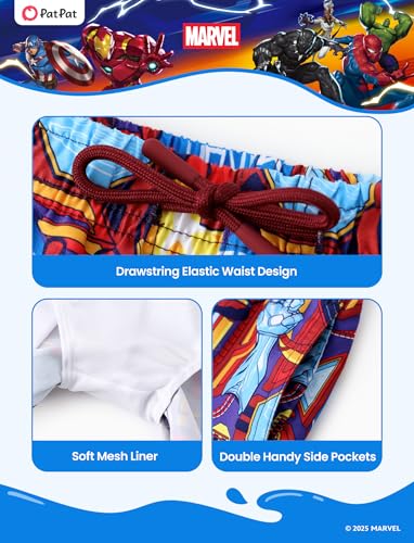 Image of Disney Stitch Spiderman Cars Winnie Toy Story Boy Swim Trunks UPF 50+Swim Shorts Compression Liner & Quick-Dry &Pockets 2-13Y
