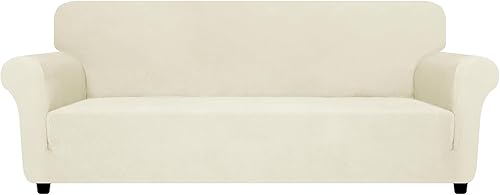 Miniatura 7 de ZNSAYOTX Funda de sofá súper elástica de gran tamaño (91-110 pulgadas), fundas de sofá a rayas, cómodas y duraderas, aptas para perros y gatos,