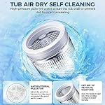 Nictemaw Portable Washing Machine, 17.8Lbs Capacity Full-Automatic Portable Washer, 2.4Cu.ft Washer and Dryer Combo with Drain Pump, 10 Programs 8 Water Levels Compact Laundry Washer for Apartment RV - Image 5