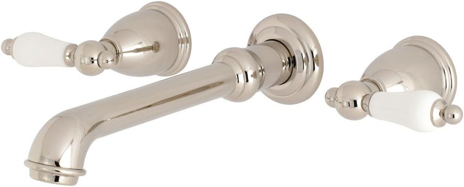 Kingston Brass KS7026PL English Vintage Wall Mount Roman Tub Faucet, Polished Nickel