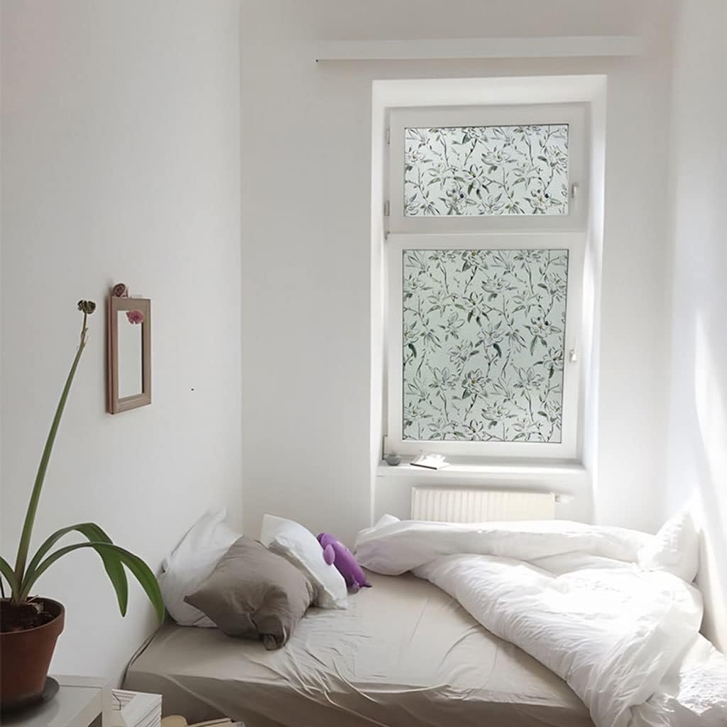 Window Privacy Film Window Film Window Film Flower Decoration Electrostatic Glass Film Bathroom Anti-peep Bathroom Push Door Blackout Window Sticker Blackout Window Film Window Films