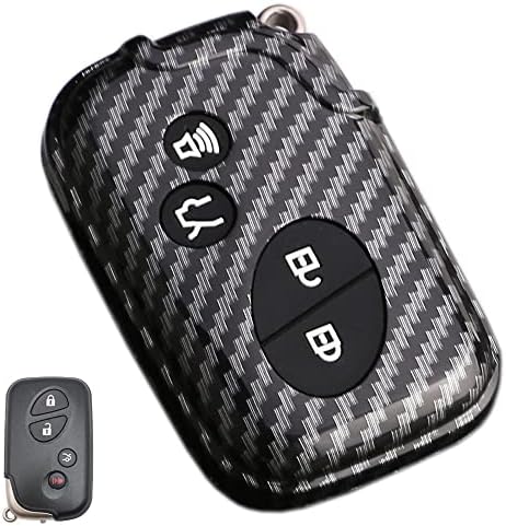 Horande ABS Carbon Fibre Protector Key Fob Cover Case fit for Lexus ES350 GS300 GS350 GS430 GS450h ISC IS250 IS350 LS460 LS600h Keyless Entry Key Fob HYQ14AAB 89904-50380 89904-30270 (Black)
