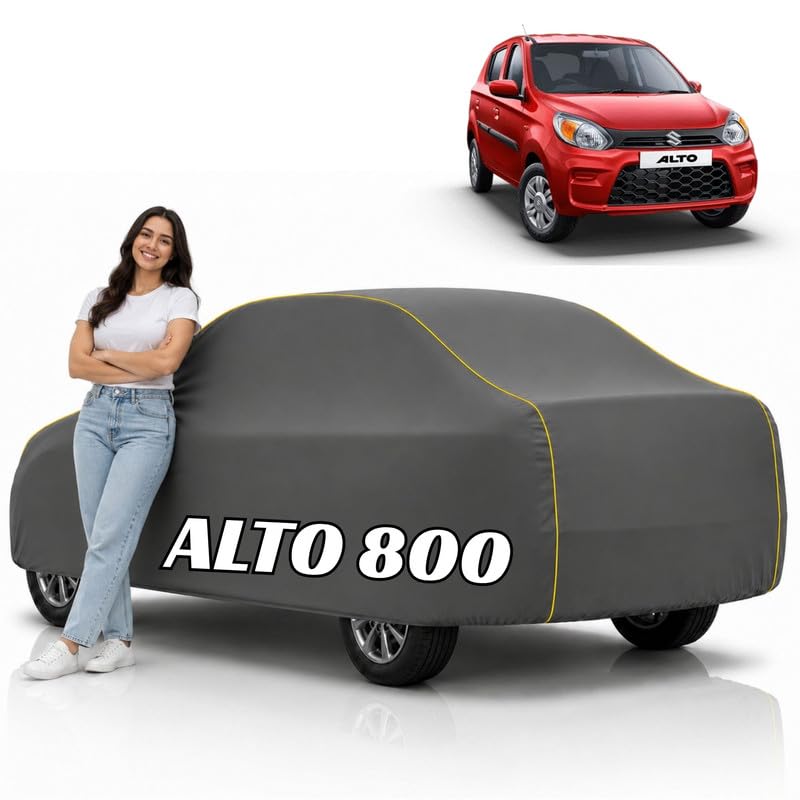 Image of Mind-Blowing 2026 100% Waterproof Alto 800 Car Cover | Polyester Car Body Cover for Rain & Sun | UV Protection, Dustproof, Scratch Resistant, Windproof, Heat Resistant, Custom Fit (Jungle)