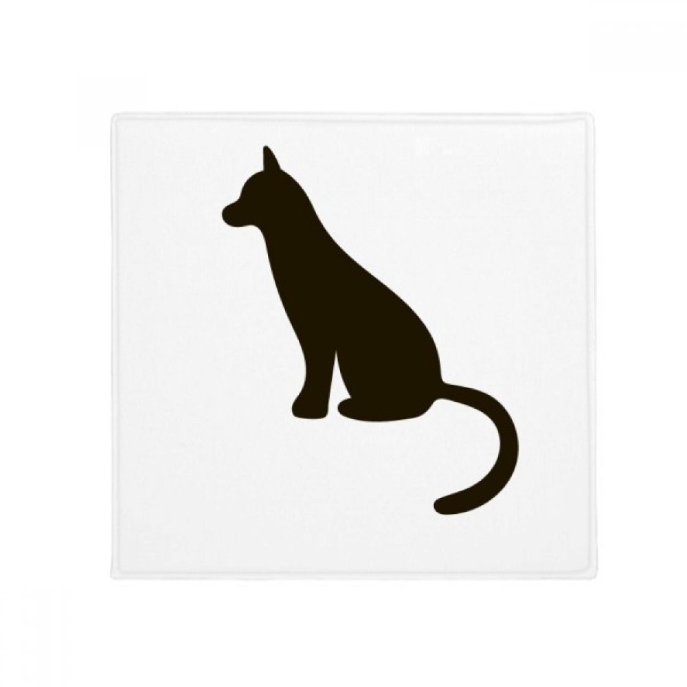 Tapis de sol chat noir mignon antidérapant 80cm lavable pour porte et cuisine