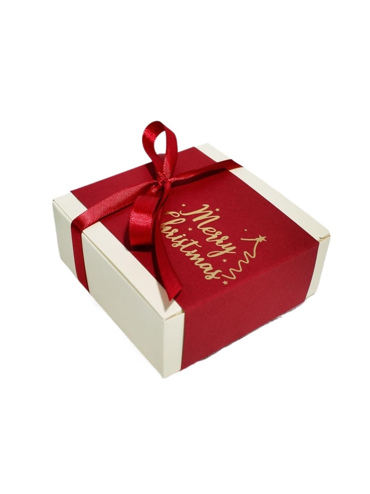 GIJMZY Merry Candy BoxCookies Box Birthday Party Biscuit Chocolate Packaging(Red,10pcs)
