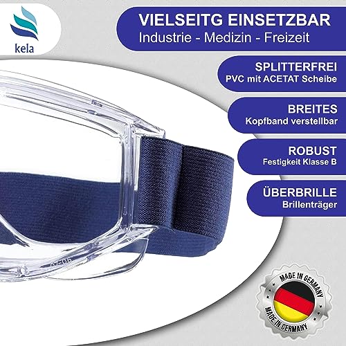 Staubschutzbrille Kela ACT I Vollsichtschutzbrille 100%