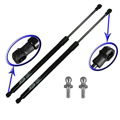 Two Rear Glass Gas Charged Lift Supports For Back Window On Hatch, 1994-2004 Jeep Grand Cherokee, With Upgraded Replacement Mounting Stud Left or Right Side. WGS-138-2