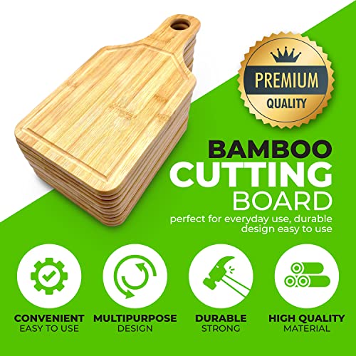 Tabla de Cortar de Bambú con Mango 13 x 6 pulgadas Set 10 miniatura 4