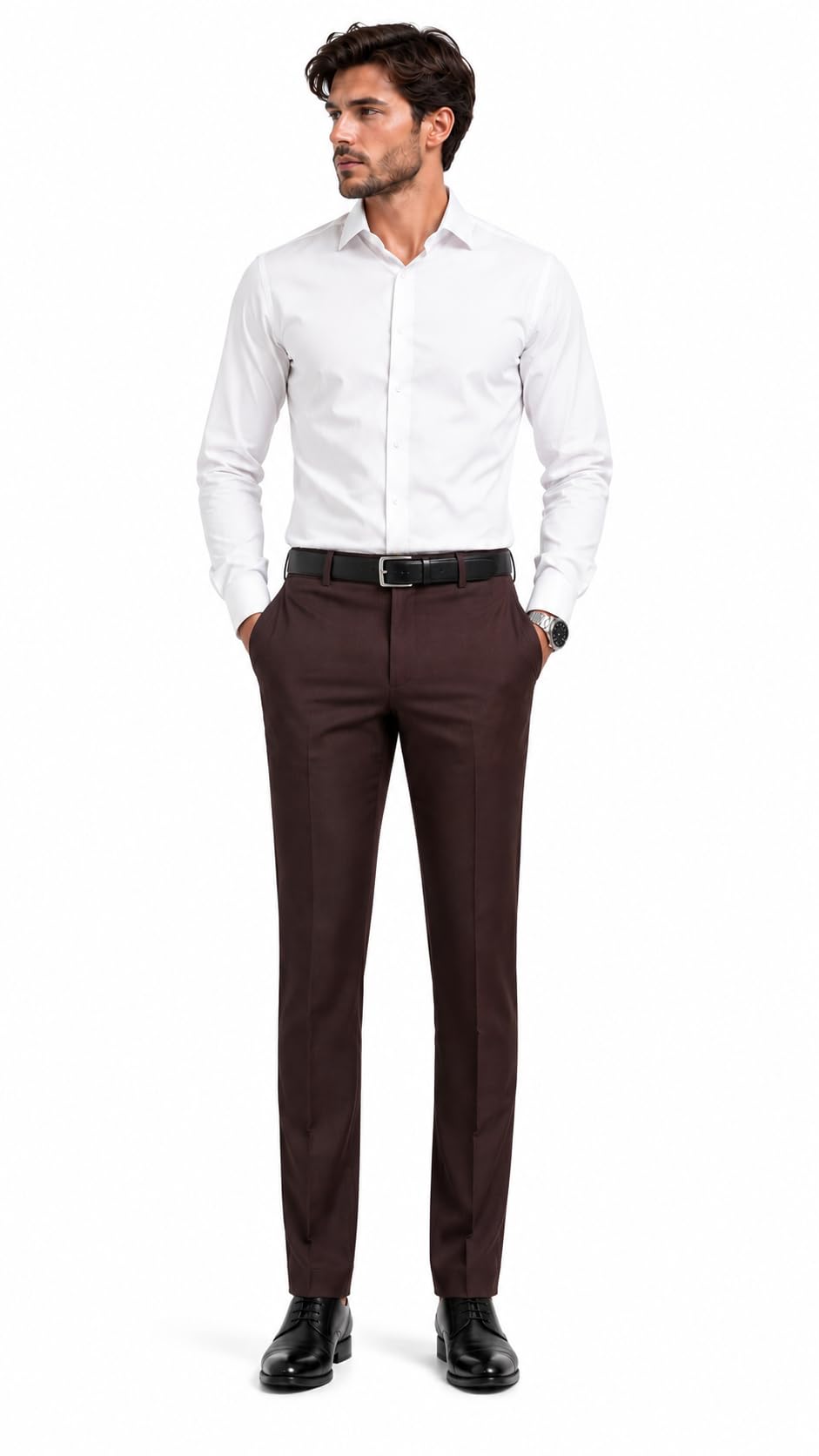Men's Polo Fit Formal Trousers | Original Japanese Lachka Fabric | Full Stretch Formal Pants | Premium Office Wear | Slim Comfort Fit-picture-32