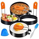 PERFEKTE GRÖßE - jeder spiegelei formen hat die Größe 7.3cm, größer als die auf dem markt verkauft, mehr anzug für das tägliche kochen. Ideal für Spiegeleier.