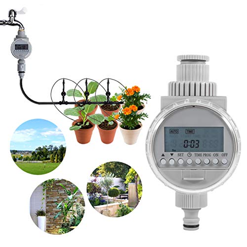 Sprinkler Timer,Solar Power Outdoor Garden Hose Faucet Timers,Programmable Water Timer for Garden Hose Automatic Watering System