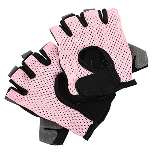 FOMIYES 1Pair Cycling Protective Gloves Shock Absorbing Half Finger Design for Sports Windproof Slip Nylon Bike Mittens Breathable Outdoor Fitness Gear