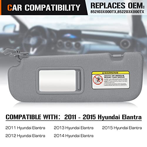 image for AEagle Left & Right Sun Visor for 2011-2015 Hyundai Elantra, Driver & 