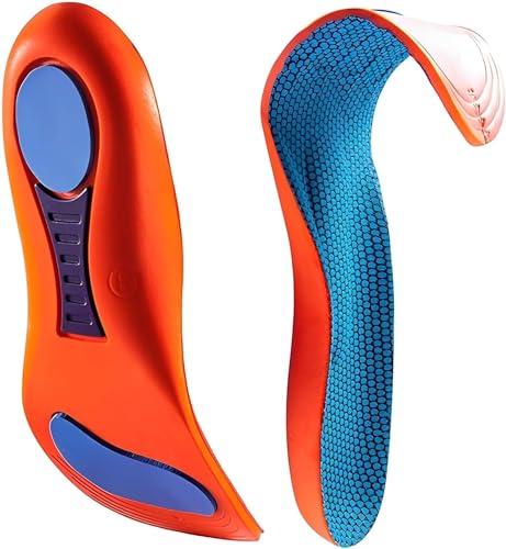 Plantillas ortopédicas de soporte de arco, fascitis plantar, plantillas ortopédicas para correr para pies planos, almohadillas cómodas para hombres y mujeres, soporte para arcos altos, absorción de