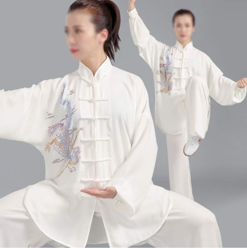 Męski strój Tai Chi, rozciągliwa odzież Tai Chi z długim rękawem - dla kobiet trenujących, F-XL