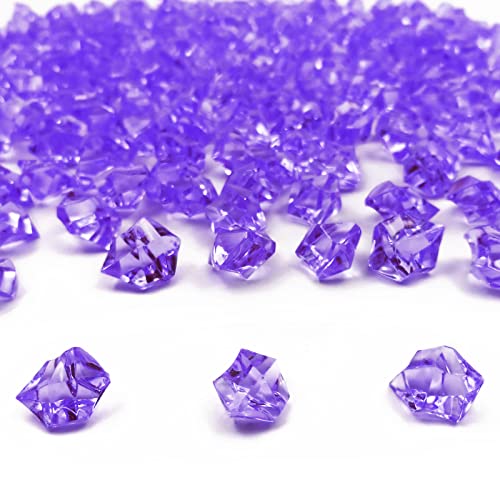 Cubitos de hielo falsos acrílicos 150 piezas morado miniatura 1