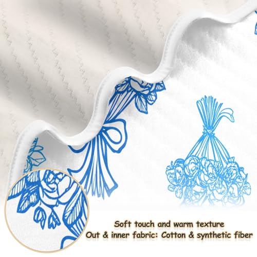 Burbuja Bouquets of Flowers Baby Blanket for Boys Girls, Nursery Soft Warm Swaddling Receiving Baby Blankets, 30x40 in Toddler Blanket2