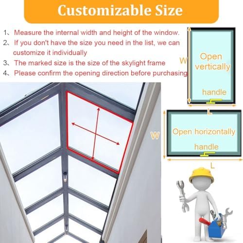 Remote-Controlled Electric Skylight - Double-Glazed Aluminum Alloy Window, Easy Installation for Home Attics, Sunrooms, Roofs & Basements - Energy Efficient & Stylish Design