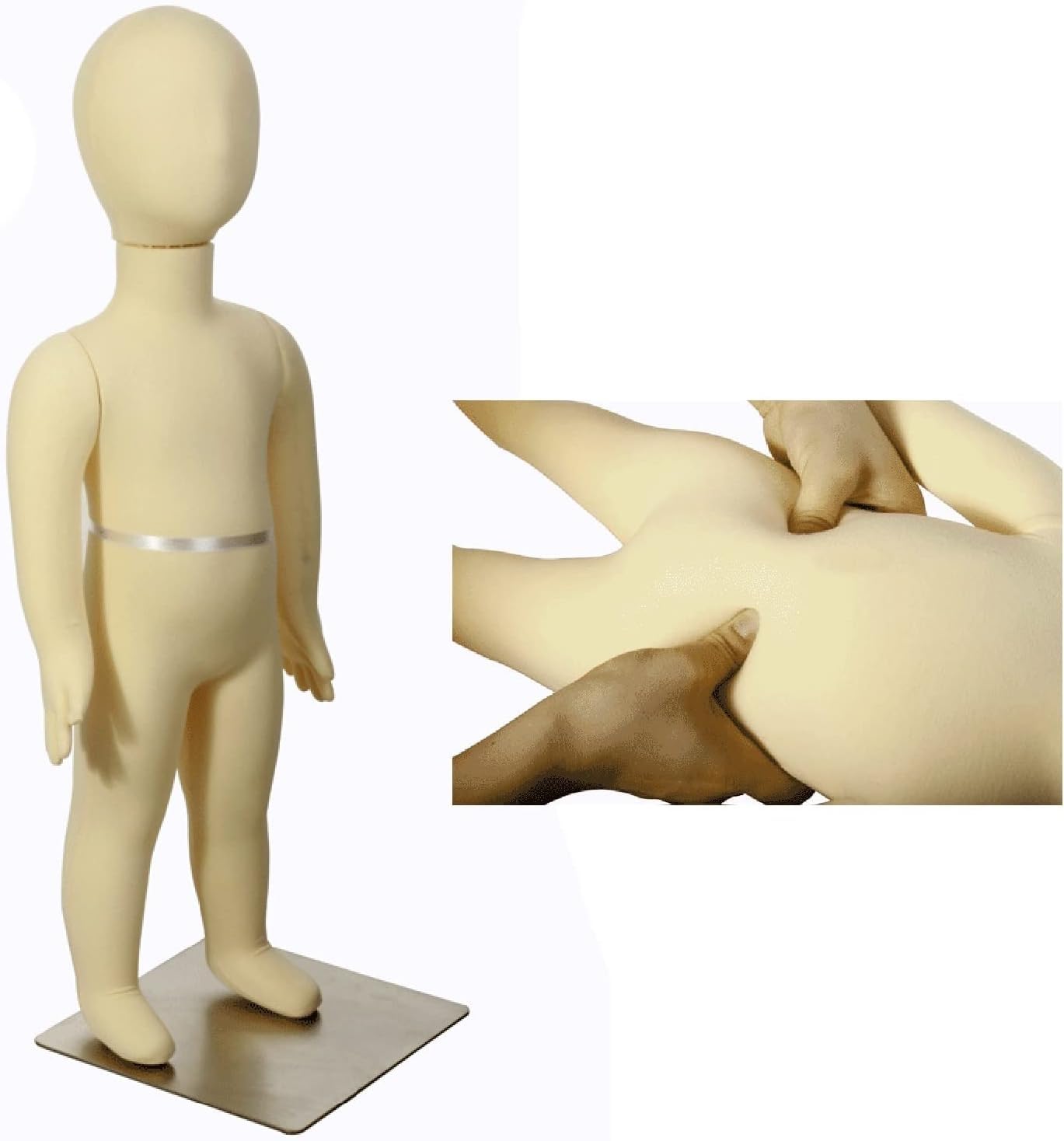 CONGRUI Soft Child Mannequin Full Body Dress Form Sewing Model Kids Flexible Dummy Manikin