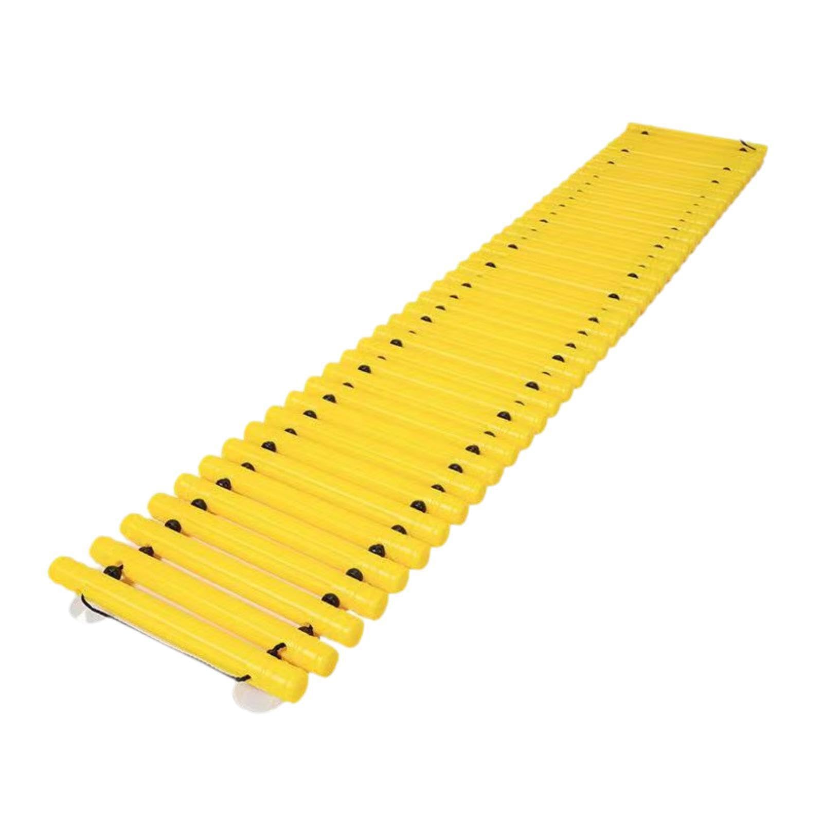 Puente de Equilibrio, Bloque de Equilibrio para niños en Edad Preescolar, para en Interiores y Exteriores, Color Rojo, Amarillo, 150x28.5cm