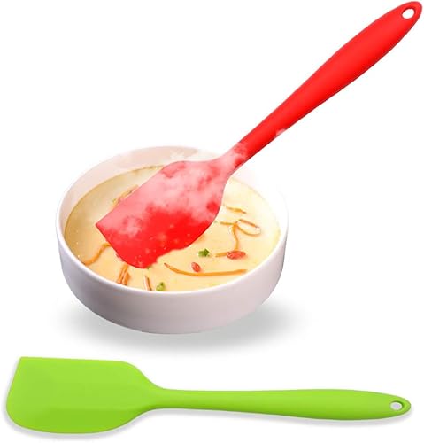 Miniatura 3 de Juego de 4 espátulas de silicona, resistentes al calor, antiadherentes, goma flexible con núcleo de acero inoxidable sólido, utensilios esenciales