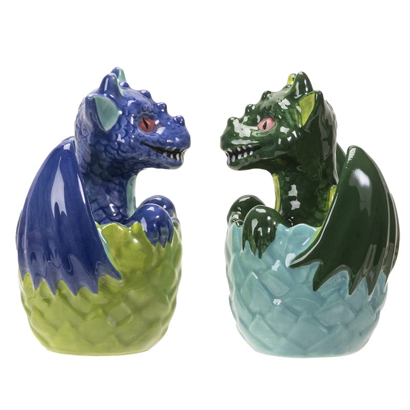 Pacific Trading Dragon - Salero y pimentero (3.5 pulgadas), multicolor
