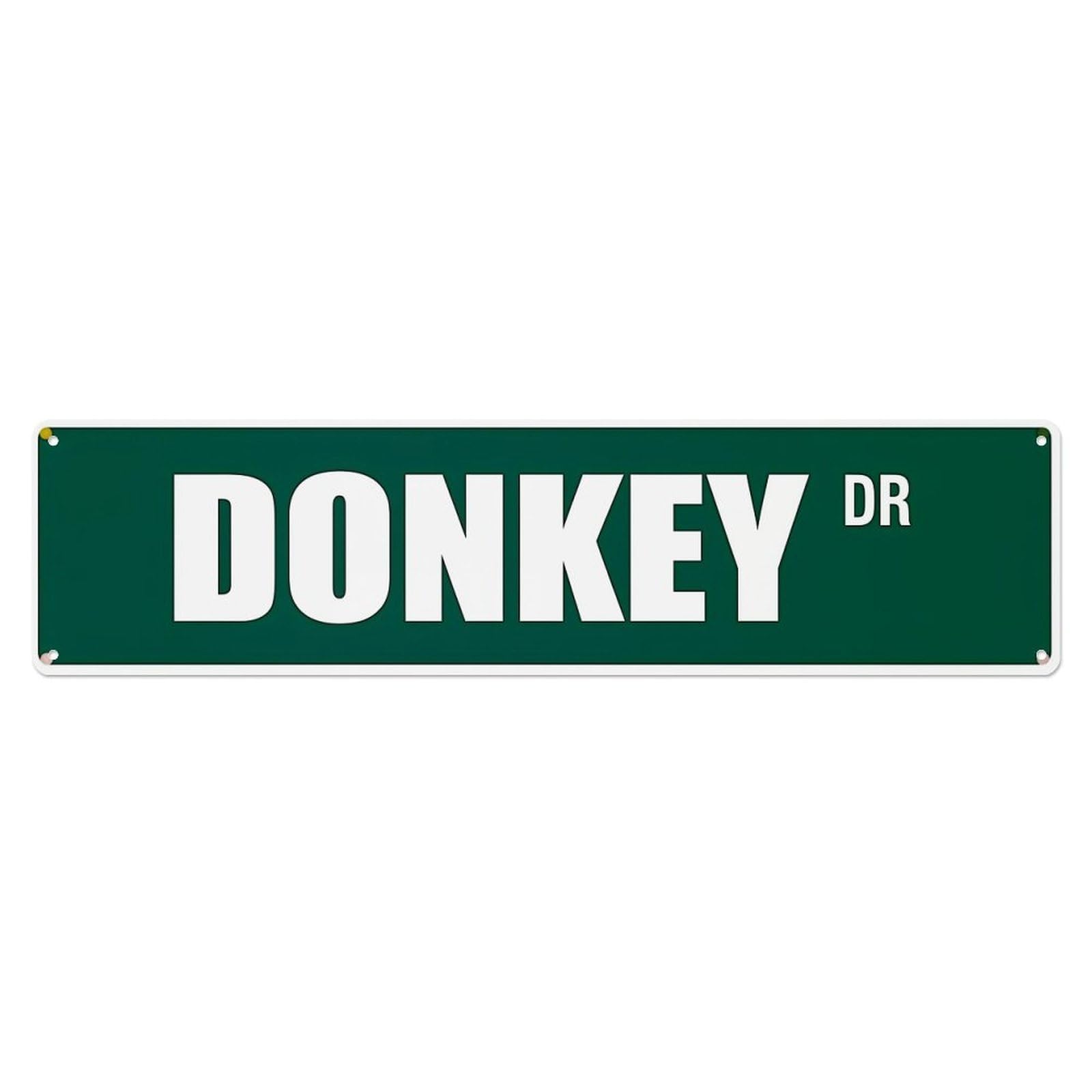 Donkey Dr Street Sign Pattern Metal Tin Sign Plaque
