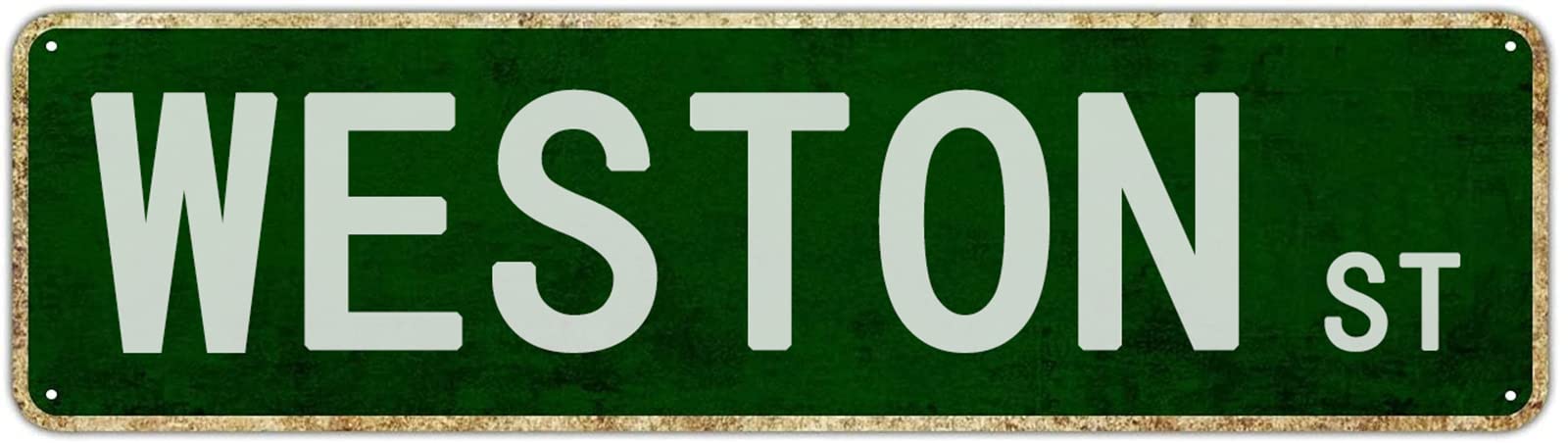 Weston St Retro Tin Signs Aluminum Metal Sign Gift for Home Living Room Garden Wall Yard Coffee Decor 4x16 Inch
