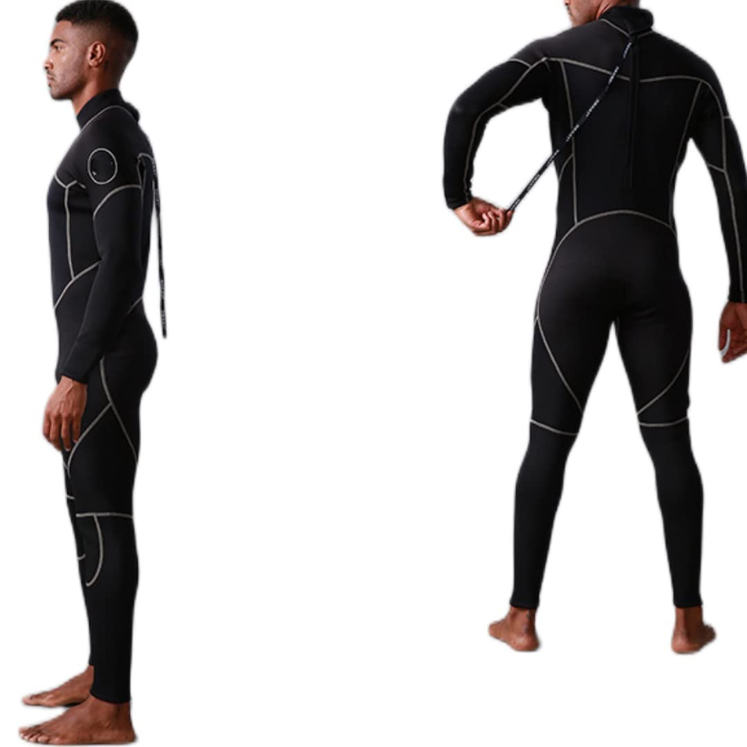 Combinaison de plongée pour hommes et femmes en néoprène de 3 mm pour plongée sous-marine, surf, natation (couleur : noir-B, taille : XL)