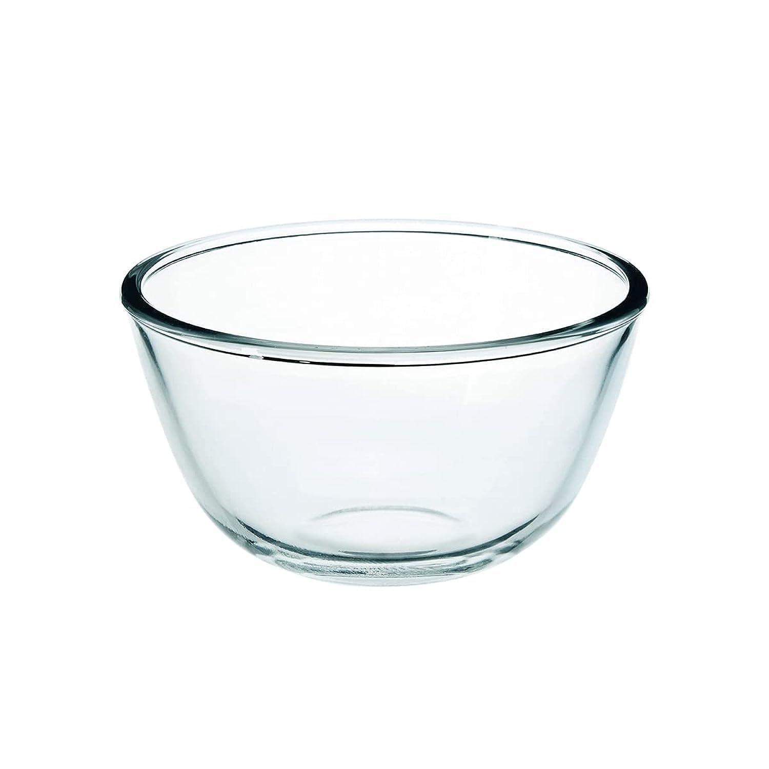 RoyalFord Glass Mixing Bowl RF11232,1.05L Transparent Mixing and Serving Bowl Suitable for Snacks, Salads, Noodles, Cereals, Microwave and Freezer Friendly, Multicolor