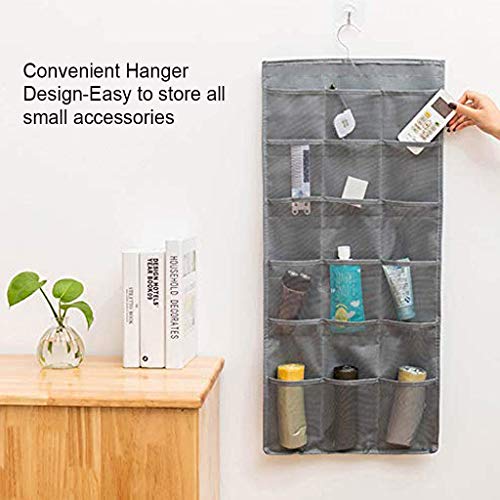 Image of Hanging Wardrobe Organizer with 30 Pockets (Grey) - Dual Side Non-Woven Closet Organizer with Hanger | Wall & Wardrobe Storage for Socks, Bra, Accessories (Pack of 1)