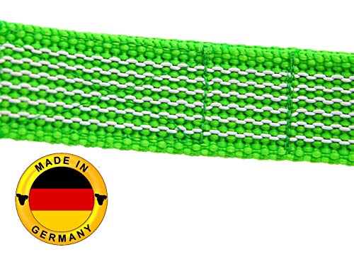 Twinkys Dog Style Schleppleine Hundeleine gummiert 20 mm breit für Hunde bis 50 kg - OHNE Handschlaufe 7,5 Meter Neon Grün Made IN Germany