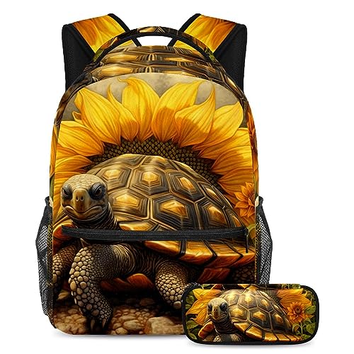 Sac à dos tortue grand format contre le mal de dos avec sa trousse assortie pour ados