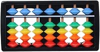 Vista 1 de Varillas de 7 dígitos Abacus Soroban aritmética con cuentas coloridas Herramienta de matemáticas de cálculo de plástico para niños