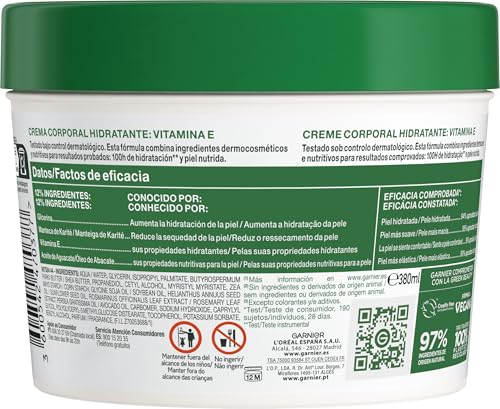 Crème nourrissante pour le corps Body Superfood hydratation 380 ml