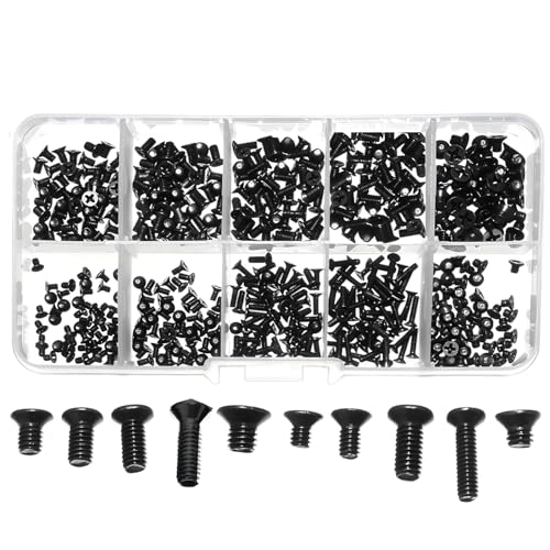 Image of COOLCOLD (4 Box) 2000 Pcs Laptop Screws Kit | Universal Notebook Computer Replacement Screws for SSD, HDD, Hard Drive & Keyboard Repair | Compatible with Dell, HP, Lenovo, Acer, Asus, Toshiba, Samsung