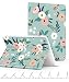 GVIEWIN Compatible for iPad Mini 1/2/3 Case, Slim Fit Floral Pattern Series Adjustable Multiple Stand Angles with Auto Sleep/Wake, All Round Protect Cover for iPad Mini 1/2/3 (Fresh Touch/Cyan)