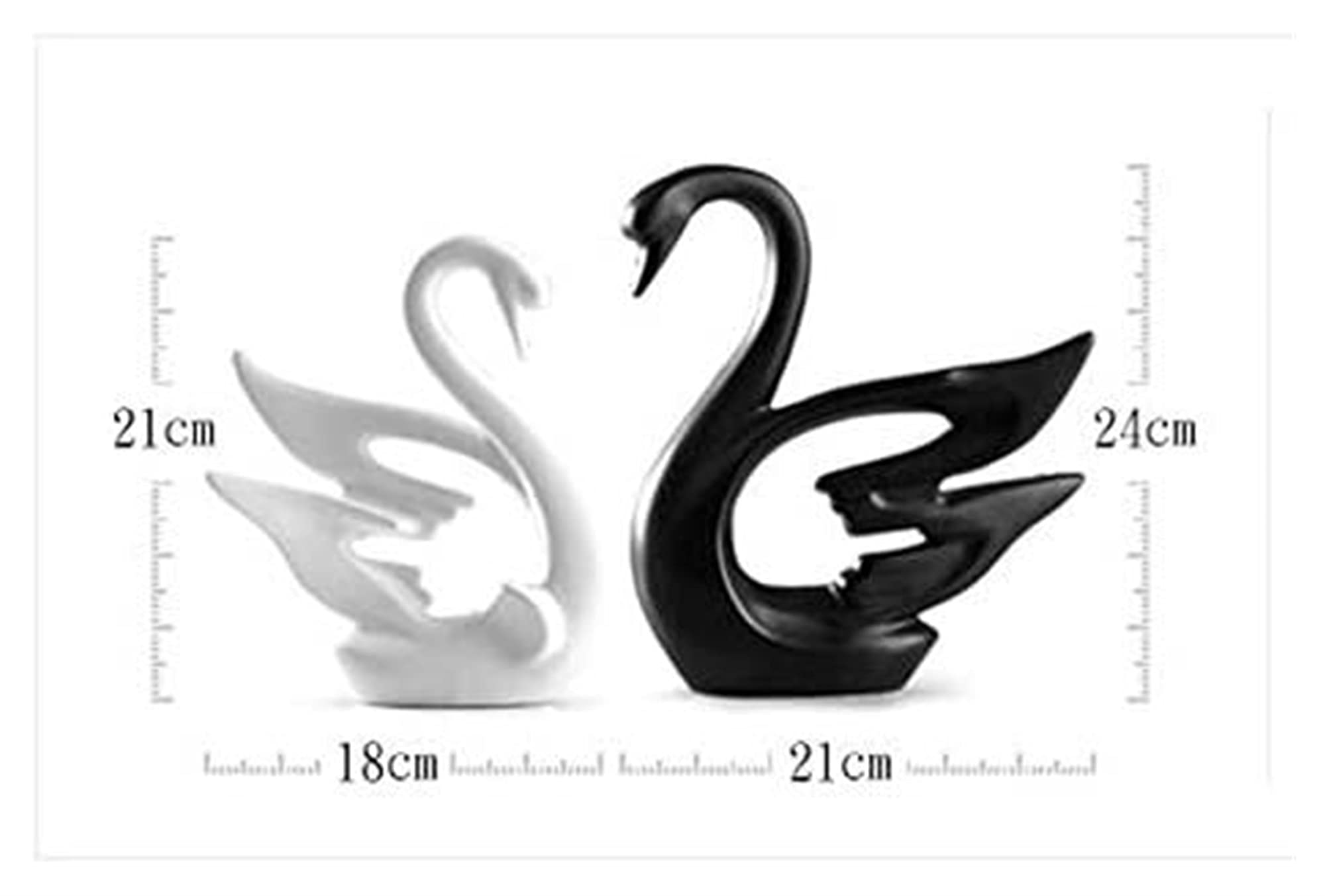 Statua astratta unica Scultura Creativa, Decorazione per la casa Ornamenti/Nordic Simple Coppie in bianco e nero Ornamenti di cigno Creativo Soggiorno Decorativo Artigianato in