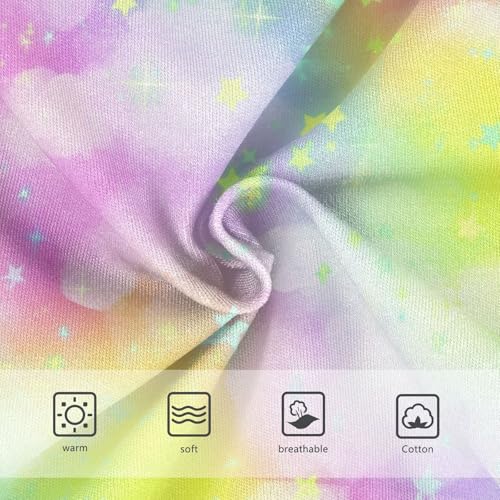 Joisal Cotton Girls Underwear Toddler Pastel Rainbow Gradient Stars Panties Little Girl Fun Print Kids Briefs Undies 2t3