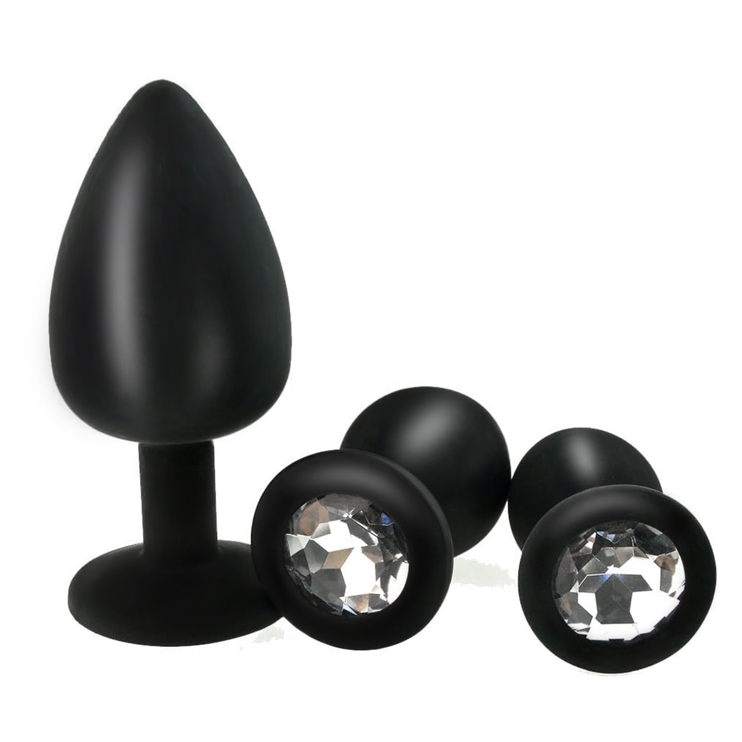 Generic Waterproof Modes Black 3PCS Plug Wrapping Gift Bag Easy Use Butt Soft Expanding Muscle Tool Accessories for Couples Women Trainer Kit for Birthday Hoodies Party Gift 2+33