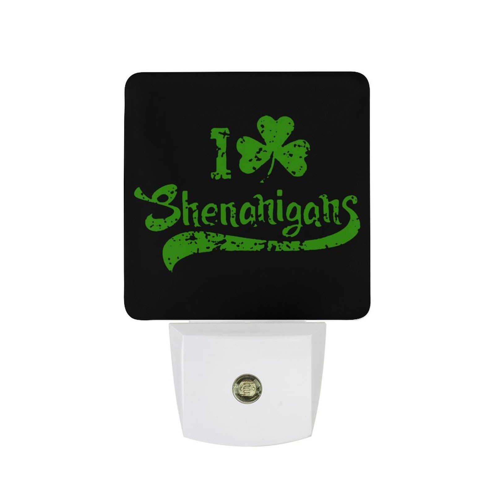Nqrxadcrt Style I Shamrock Shenanigans Night Light Plug In Wall Lights Bedside Lamp Bedrooms Home Hallways Decoration