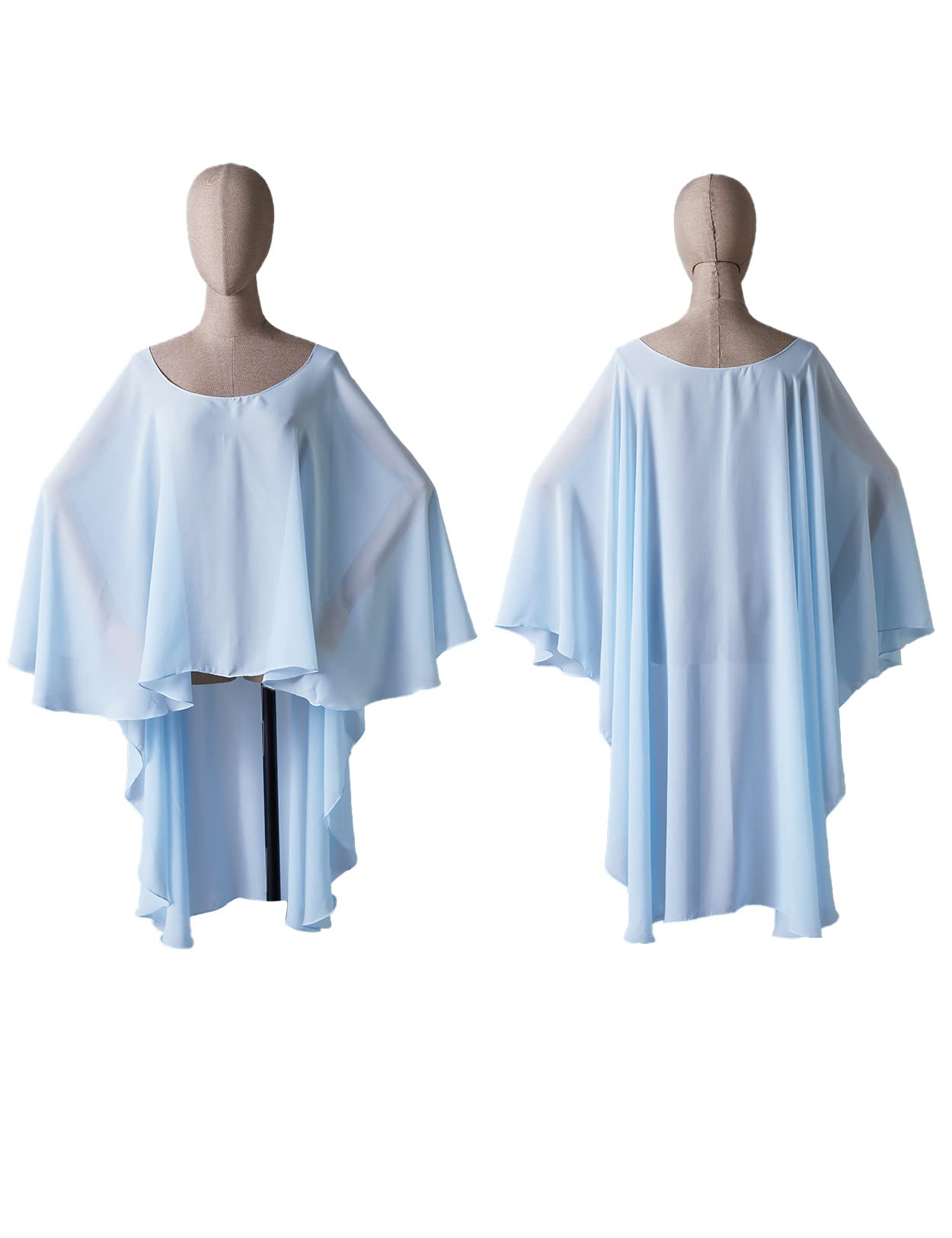 BEAUTELICATE Scialle Coprispalle Chiffon Donna Elegante Stola Cape Mantello per Sposa Estivo Cerimonia Matrimoni Cerimonia Festa
